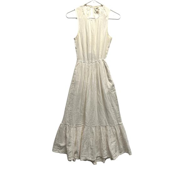 Pact Organic Cotton Sleeveless Midi Dress with Cutout – XS Resort Cruise Beach - Picture 1 of 13
